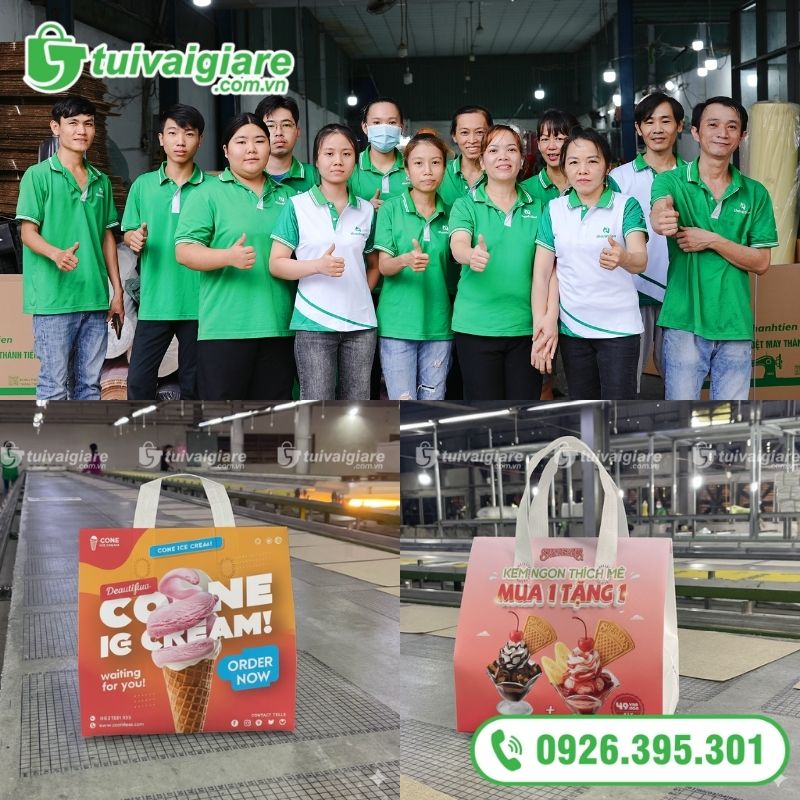 Túi Vải Giá Rẻ - Xưởng may túi giữ nhiệt in ấn, kích thước theo yêu cầu Tp.HCM, Hà Nội