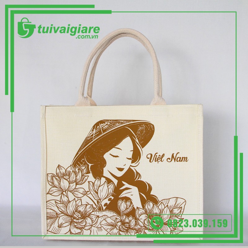 công nghệ in lụa túi vải linen