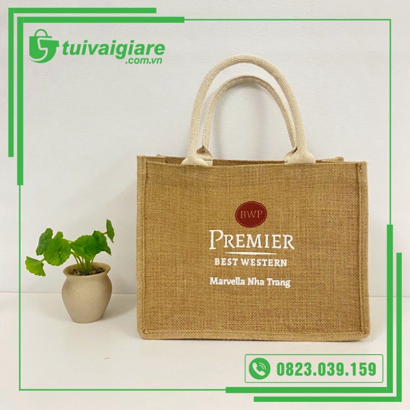 túi vải đay in logo Marvella Nha Trang