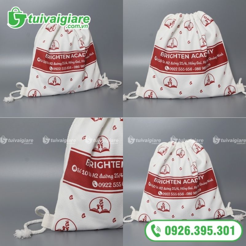 mẫu balo dây rút vải bố canvas đẹp