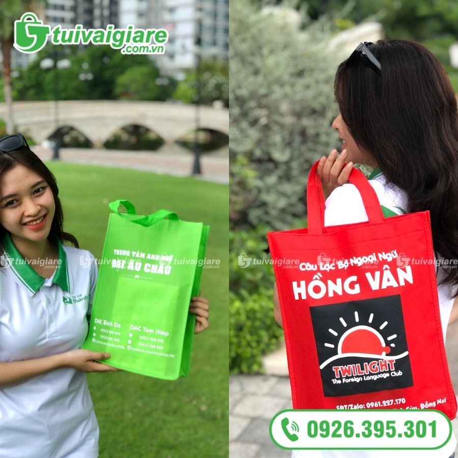 Túi vải không dệt quà tặng trung tâm anh ngữ Đại Âu Châu
