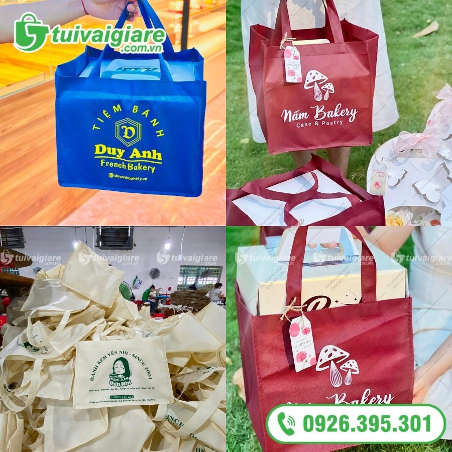 Túi vải không dệt đựng bánh kem chuyên dụng