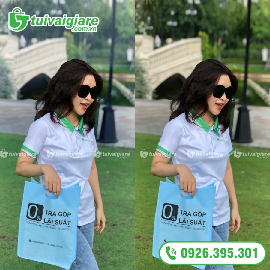 Mẫu túi vải không dệt cửa hàng điện thoại