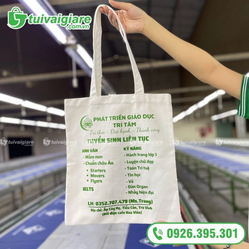 túi vải in chữ canvas