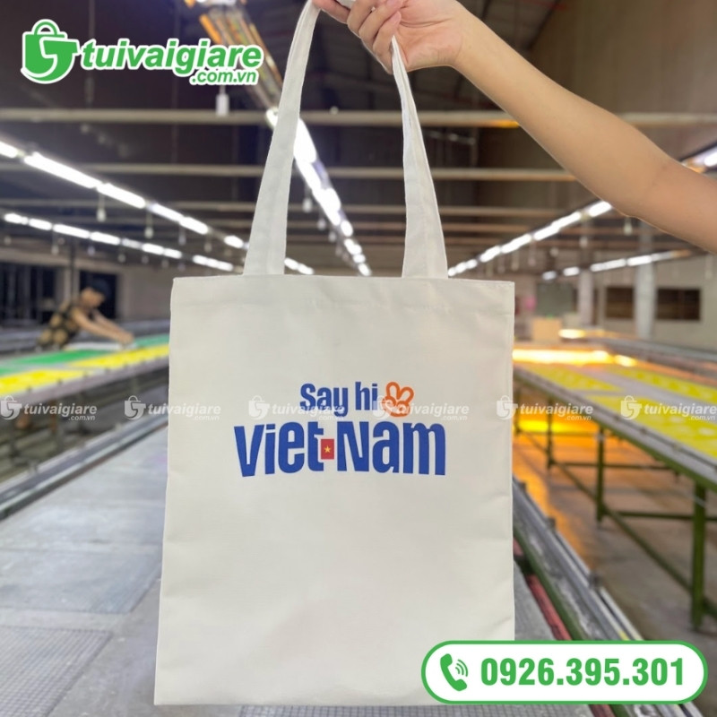 in túi vải số lượng ít canvas