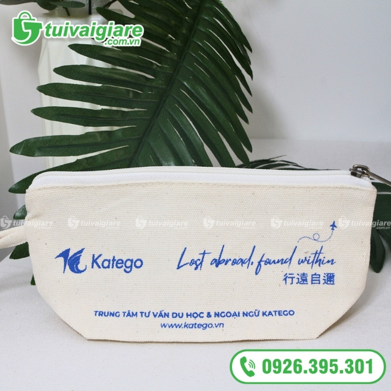 nhận may túi vải số lượng ít đựng bút