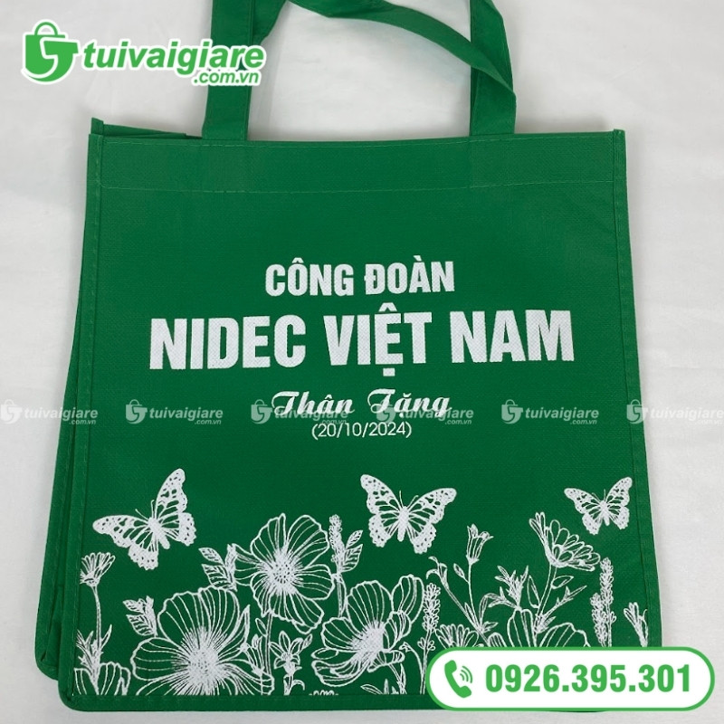 in logo lên túi vải túi vải không dệt