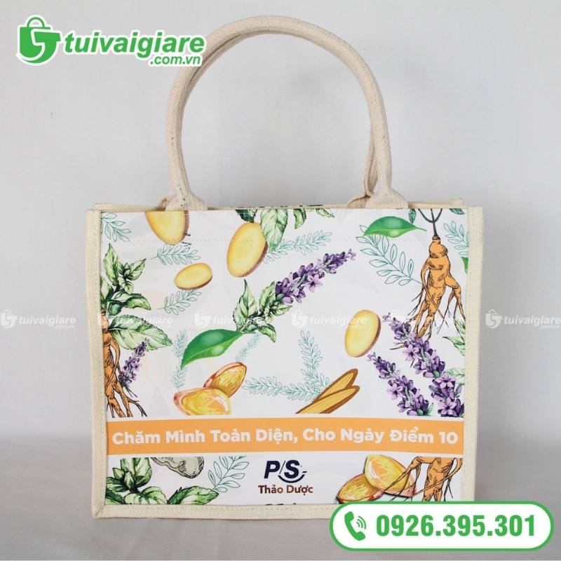 in hình lên túi vải linen