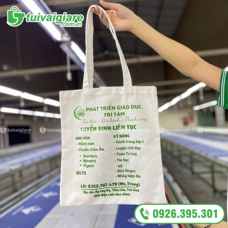 in túi vải bố canvas Trí Tâm