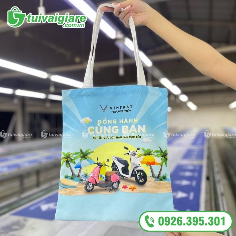 túi canvas in theo yêu cầu Vinfast
