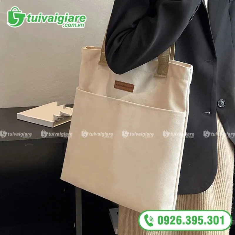 Túi vải canvas đeo chéo Hàn Quốc