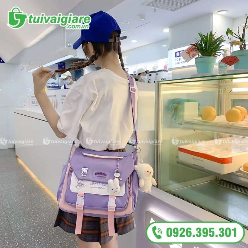 túi vải đeo chéo dễ thương