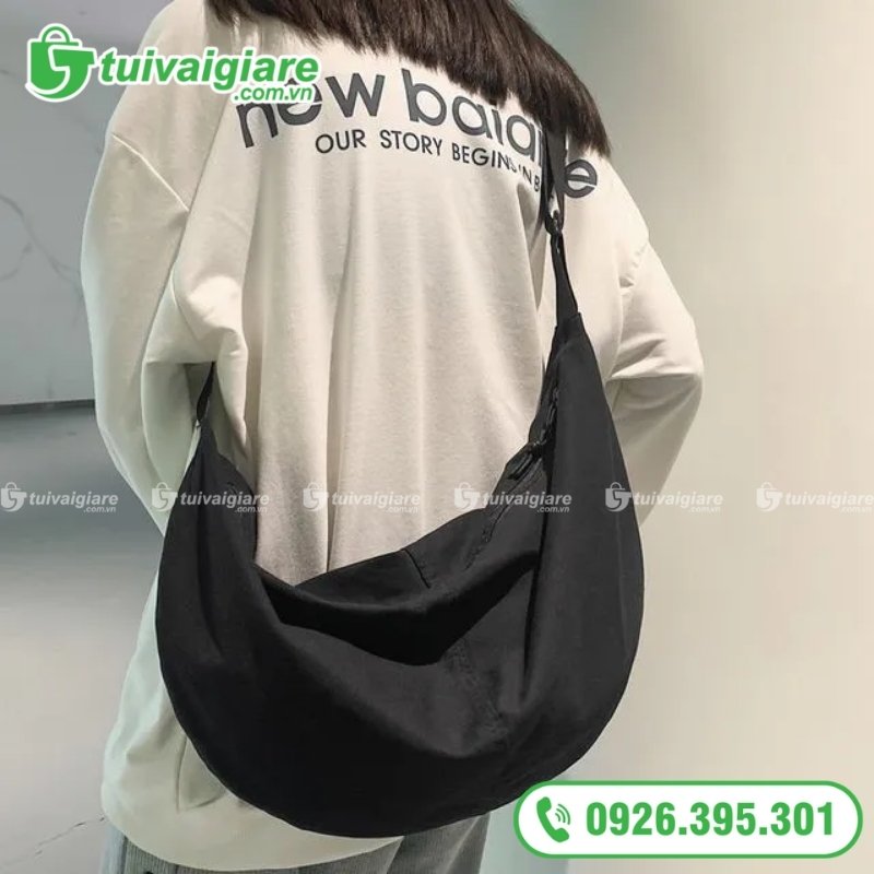 túi đeo chéo vải bố hàn quốc