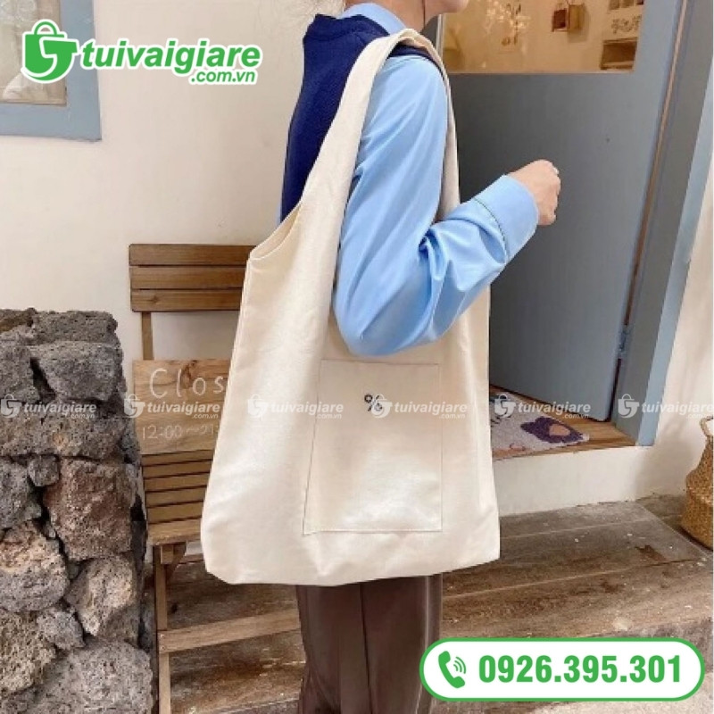 túi đeo nữ vải in chữ