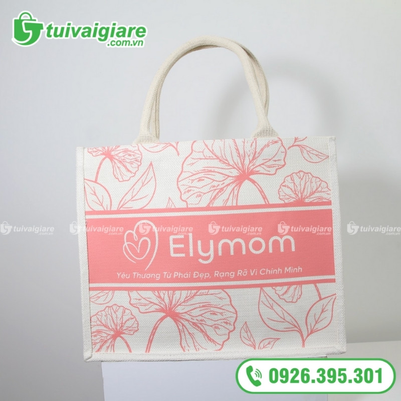 Mẫu túi vải linen mỹ phẩm 8