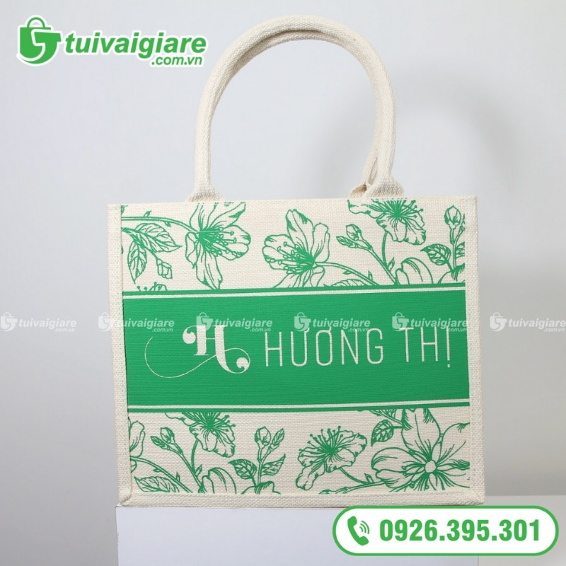 Mẫu túi vải linen mỹ phẩm 10