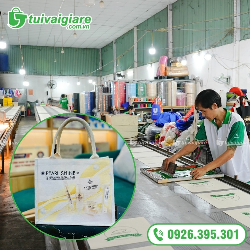 Xưởng may Túi Vải Giá Rẻ - Địa chỉ may túi vải linen quà tặng mỹ phẩm uy tín