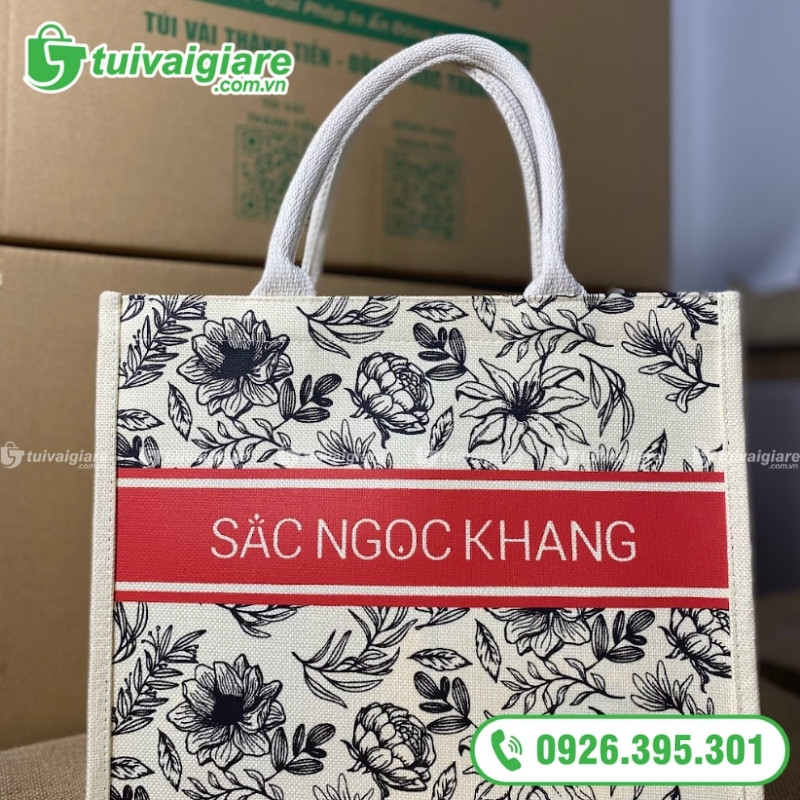 Mẫu túi vải linen nhà thuốc 5