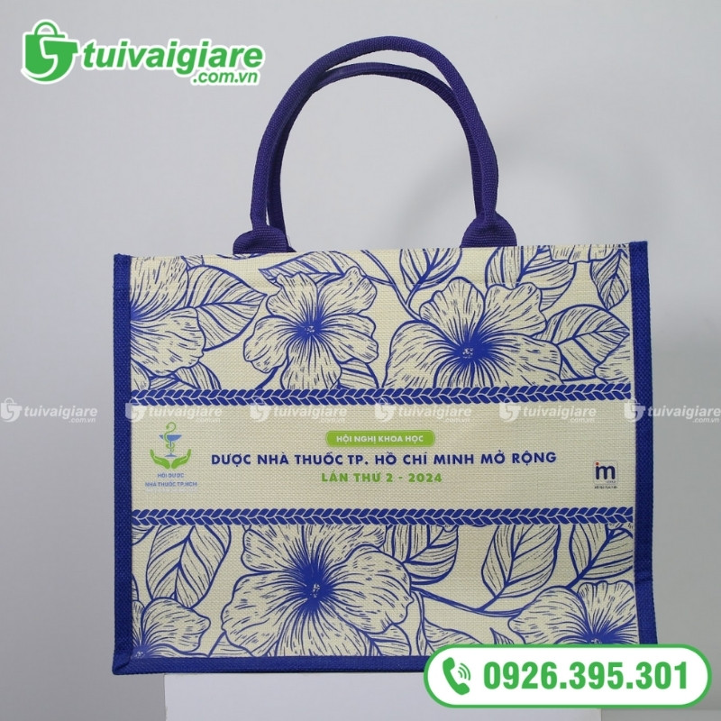 Mẫu túi vải linen nhà thuốc 1