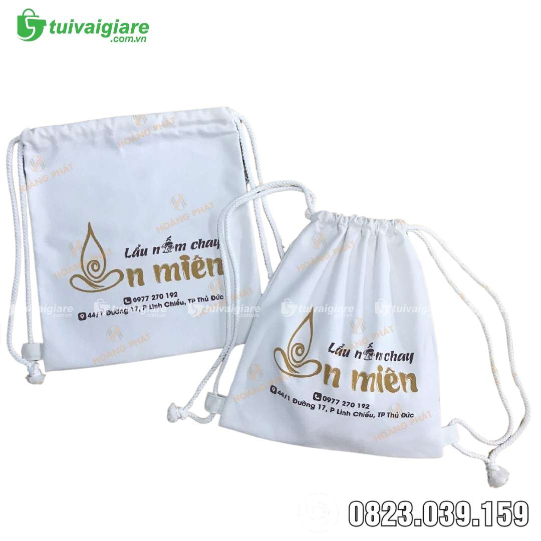 Nhận thiết kế balo dây rút vải bố
