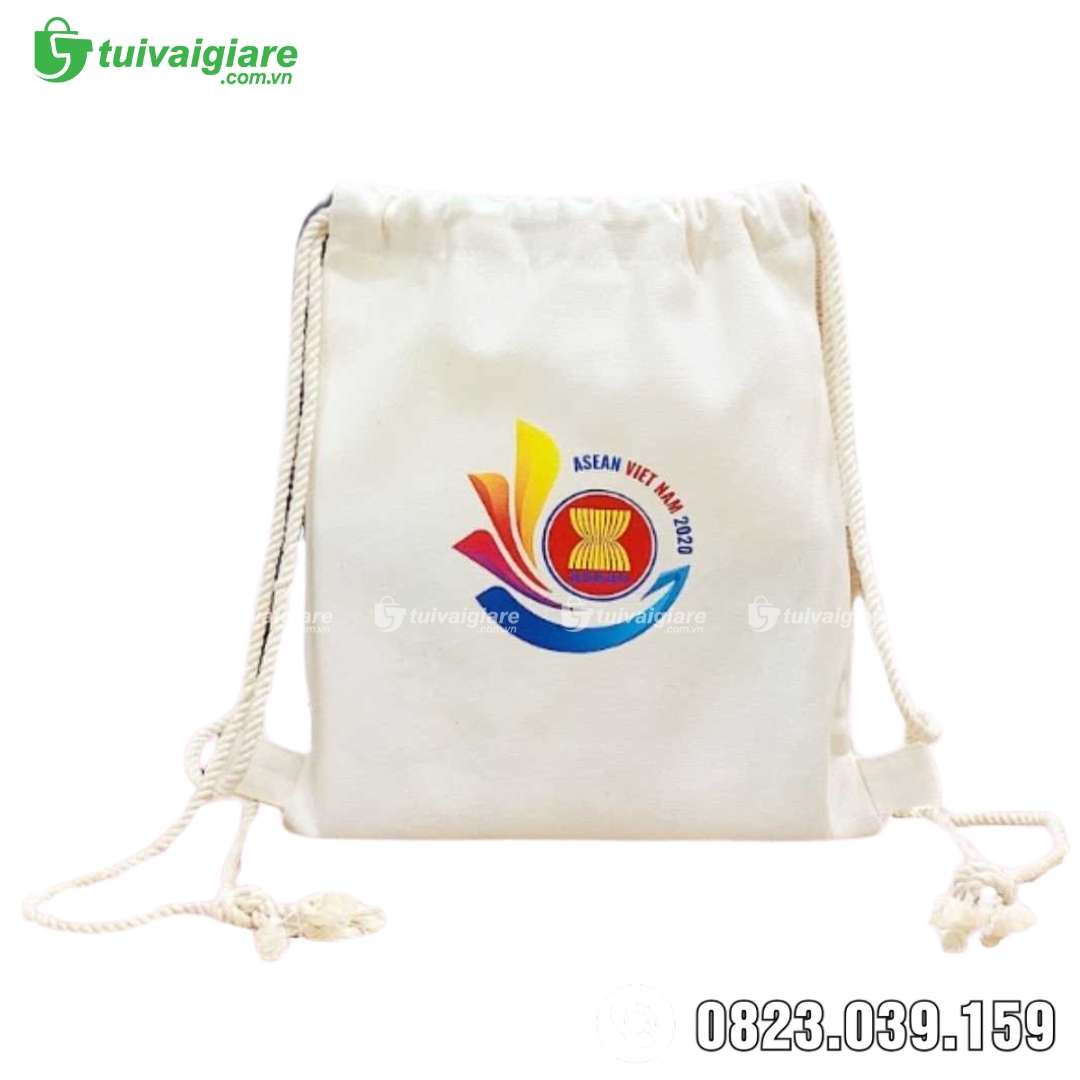 Balo dây rút vải canvas