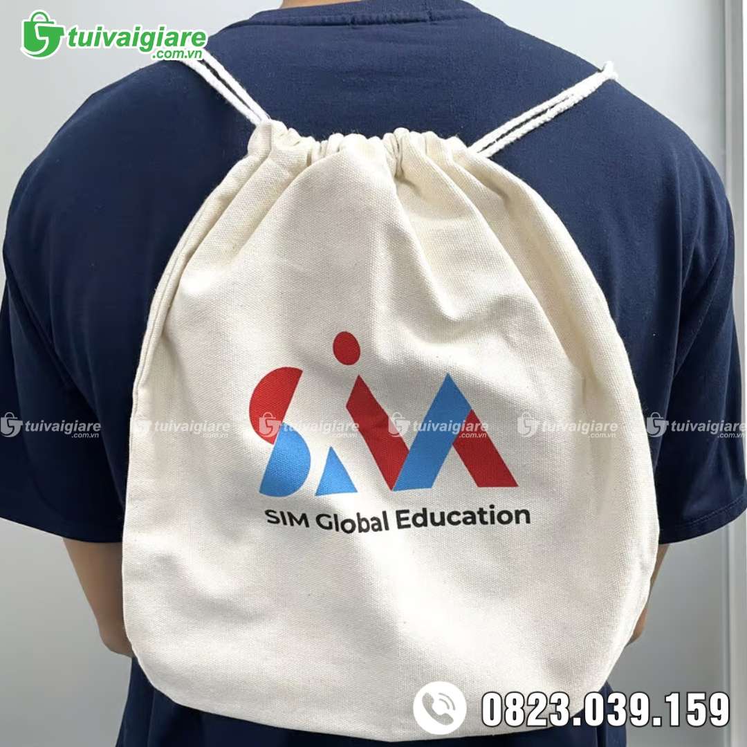 Balo dây rút vải canvas