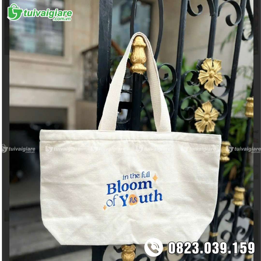 Túi vải chặt đáy đi chơi