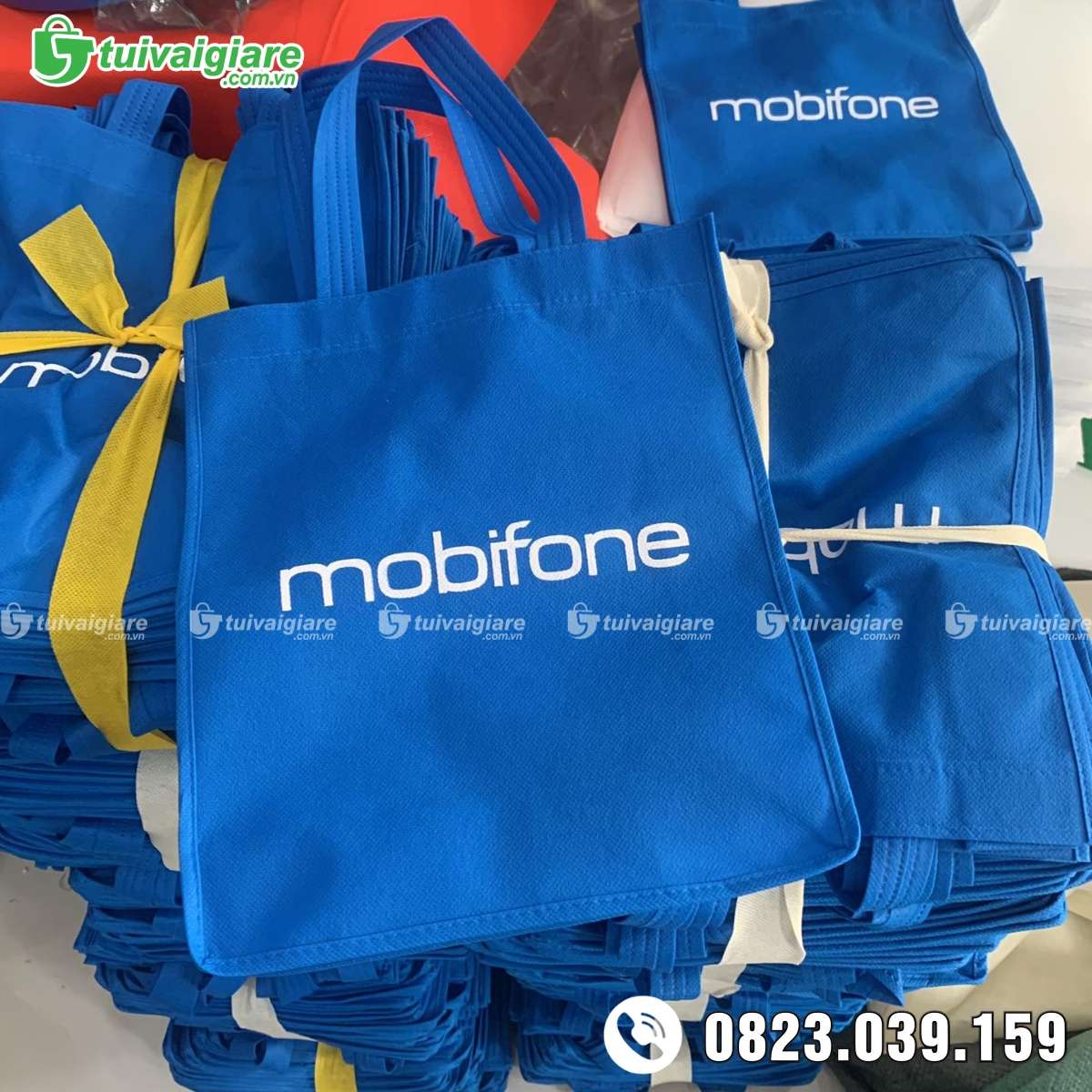 Túi đựng điện thoại in logo Mobiphone