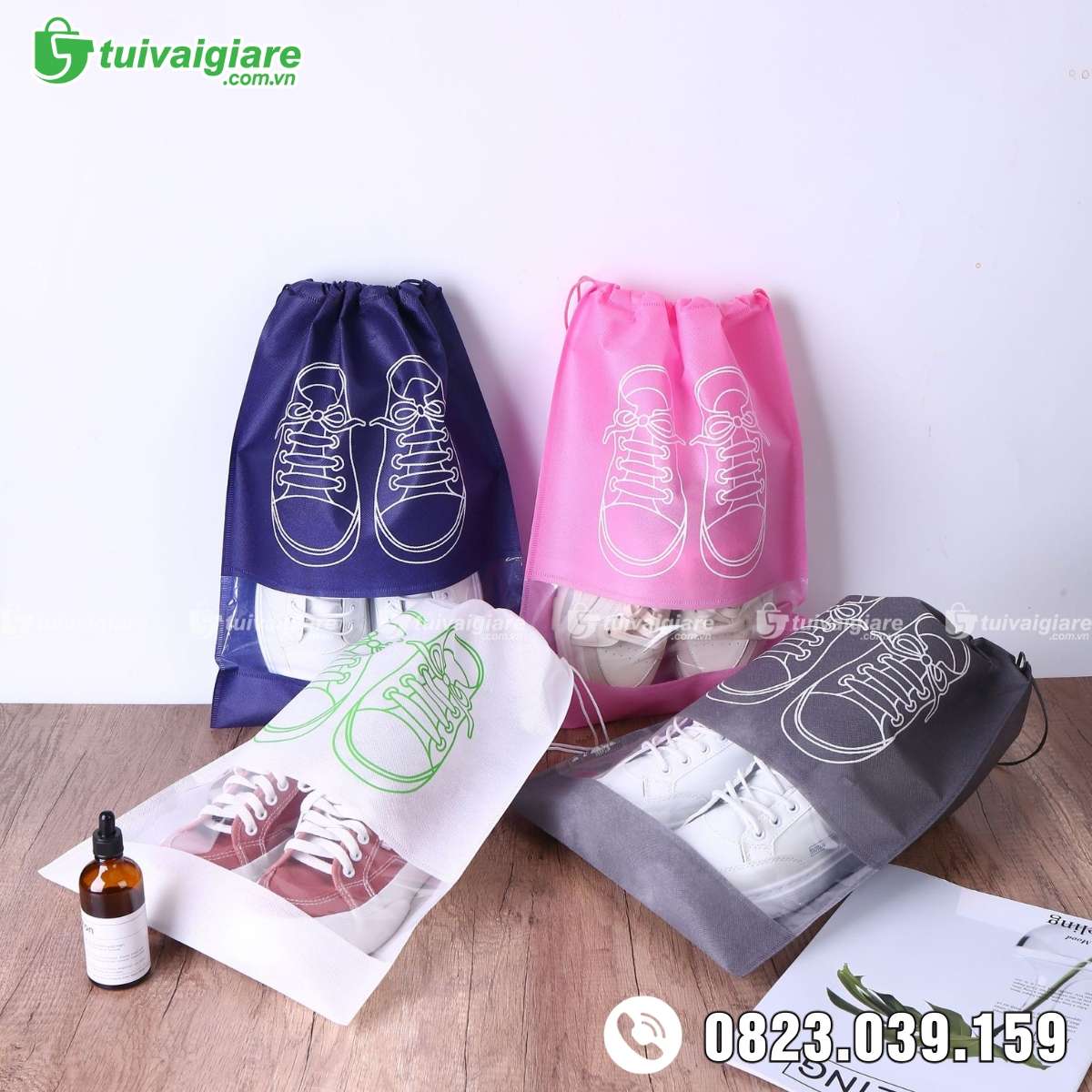 Túi vải đựng giày 1 đôi