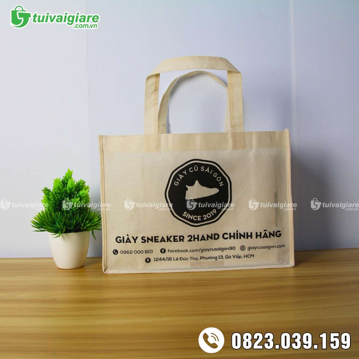 Túi không dệt quai xách đựng giày