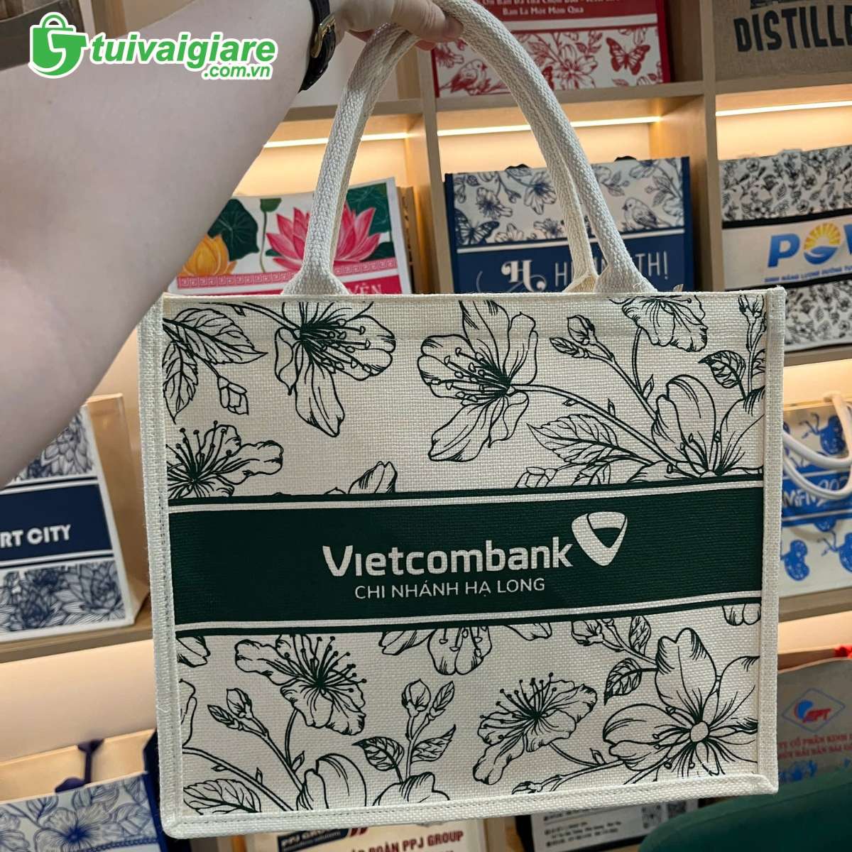 Túi vải linen quà tặng in logo