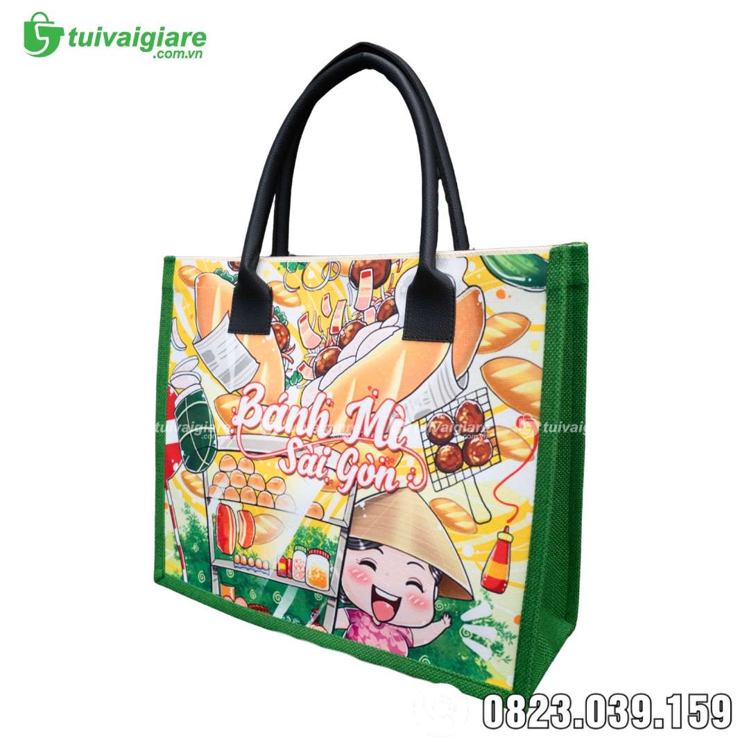 Túi vải đay linen bánh mì