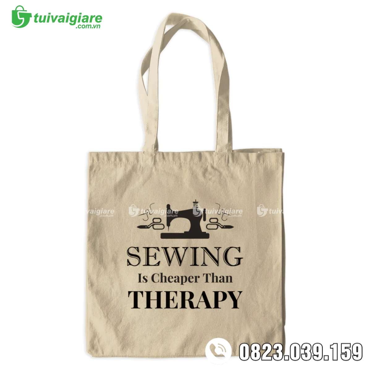 Túi tote in logo phong cách vintage