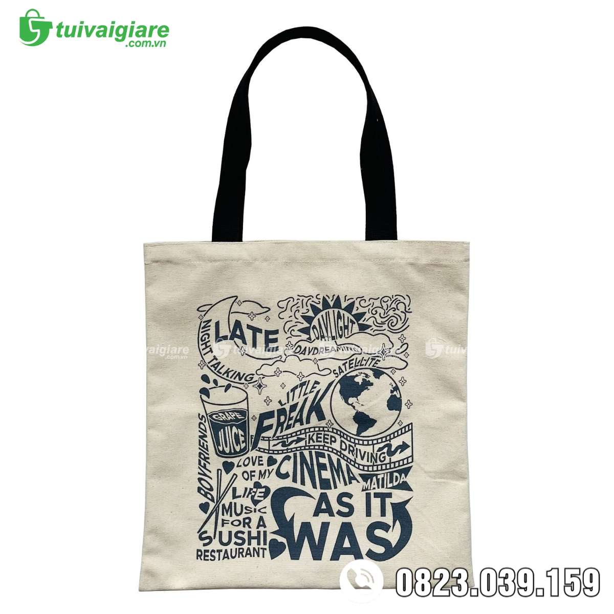 Túi vải bố vintage thiết kế đẹp