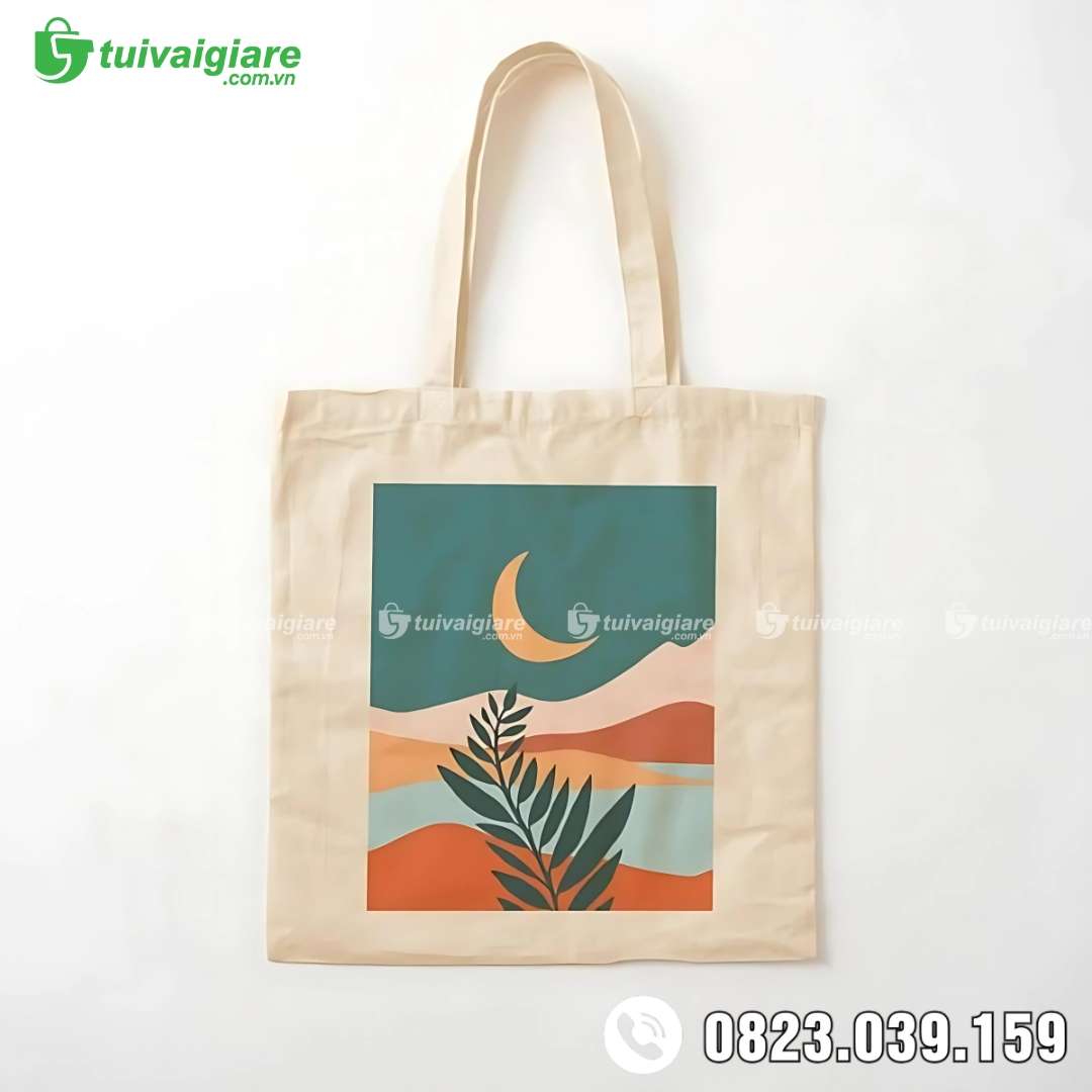Túi vẽ núi sông trang trí