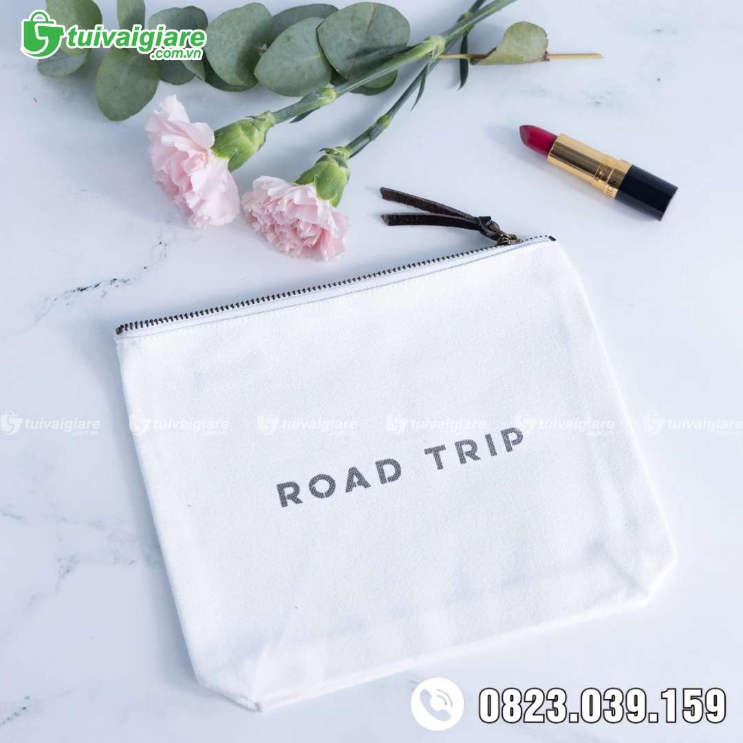 Ví đựng đồ trang điểm vải bố