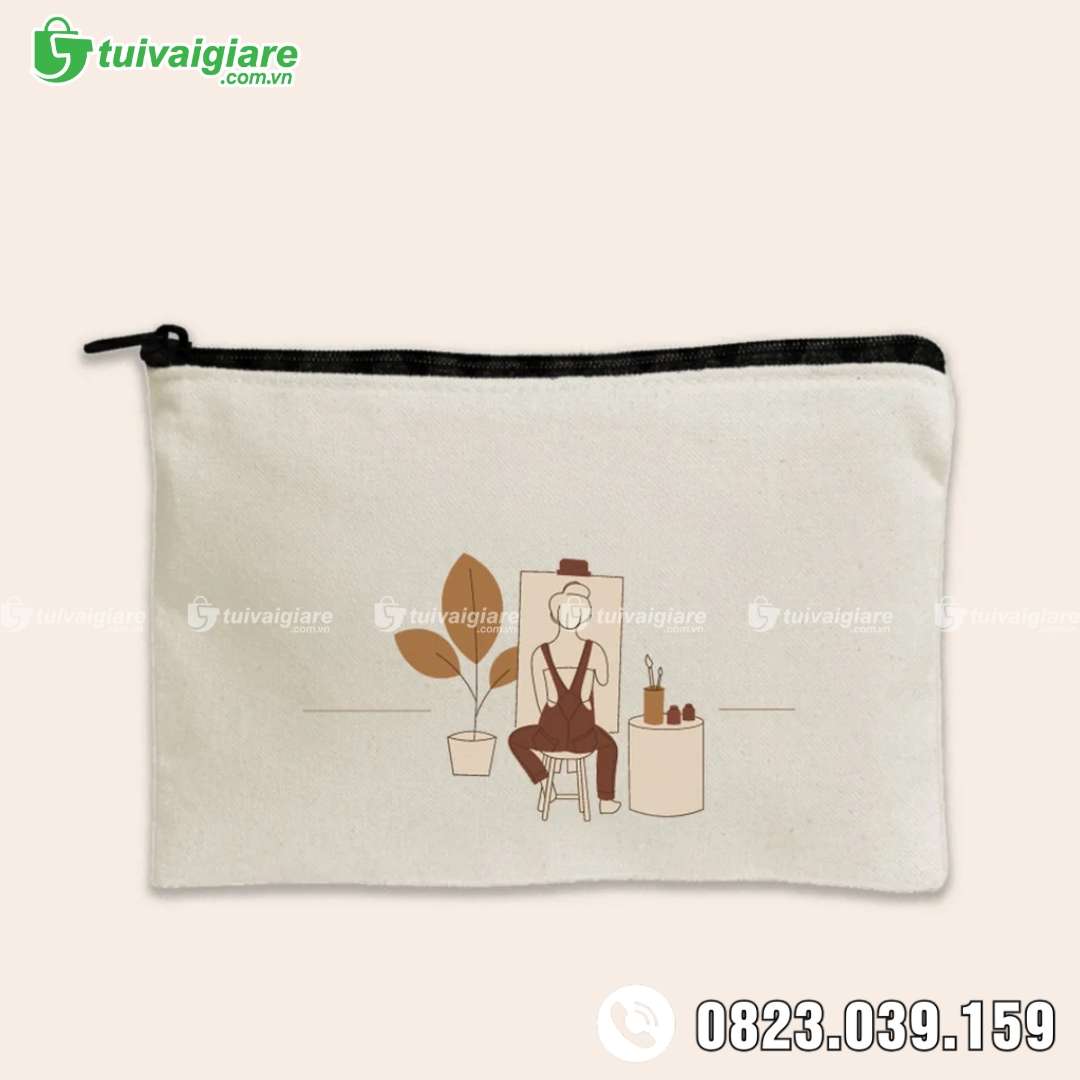 Ví vải bố canvas in hình