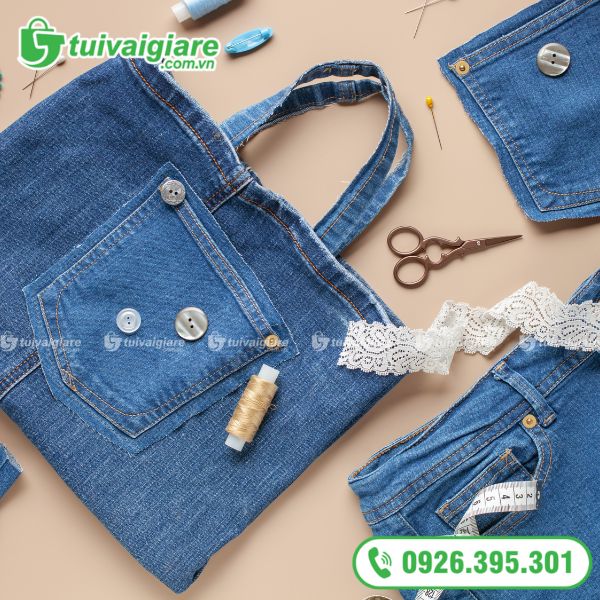Nguyên Liệu Cần Chuẩn Bị Cho May Túi Xách Bằng Vải Jean