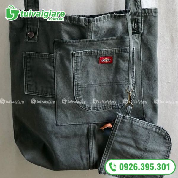Túi Vải Jean Có Thêm Phụ Kiện