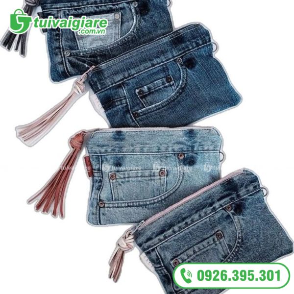 Túi Vải Đựng Đồ Mỹ Phẩm Từ Vải Jean