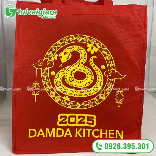 Túi Vải In Hình Con Rắn Biểu Tượng Con Giáp