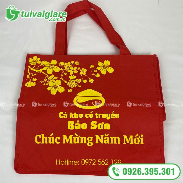 Túi Vải Chúc Mừng Năm In Tên Thương Hiệu
