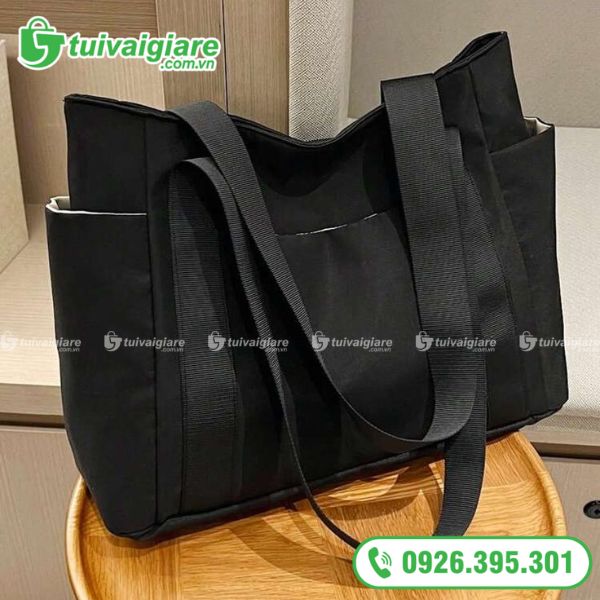 Túi Oxford Màu Đen Nhiều Ngăn