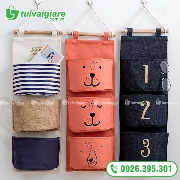 Túi Vải Treo Đựng Đồ Đa Năng In Theo Yêu Cầu