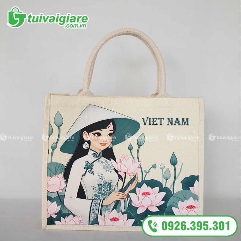 mẫu túi vải đay linen du lịch 10