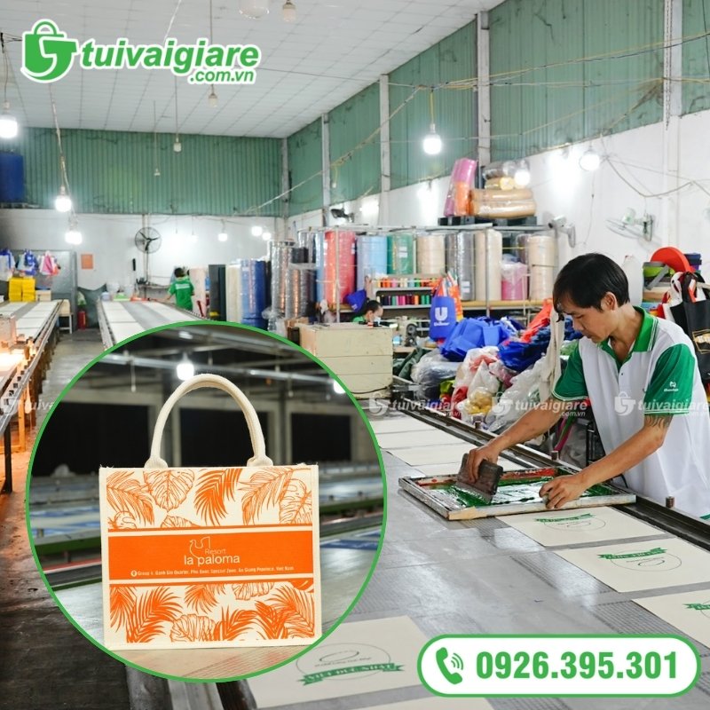 Túi Vải Giá Rẻ - Xưởng may túi vải đay quà tặng khách sạn uy tín