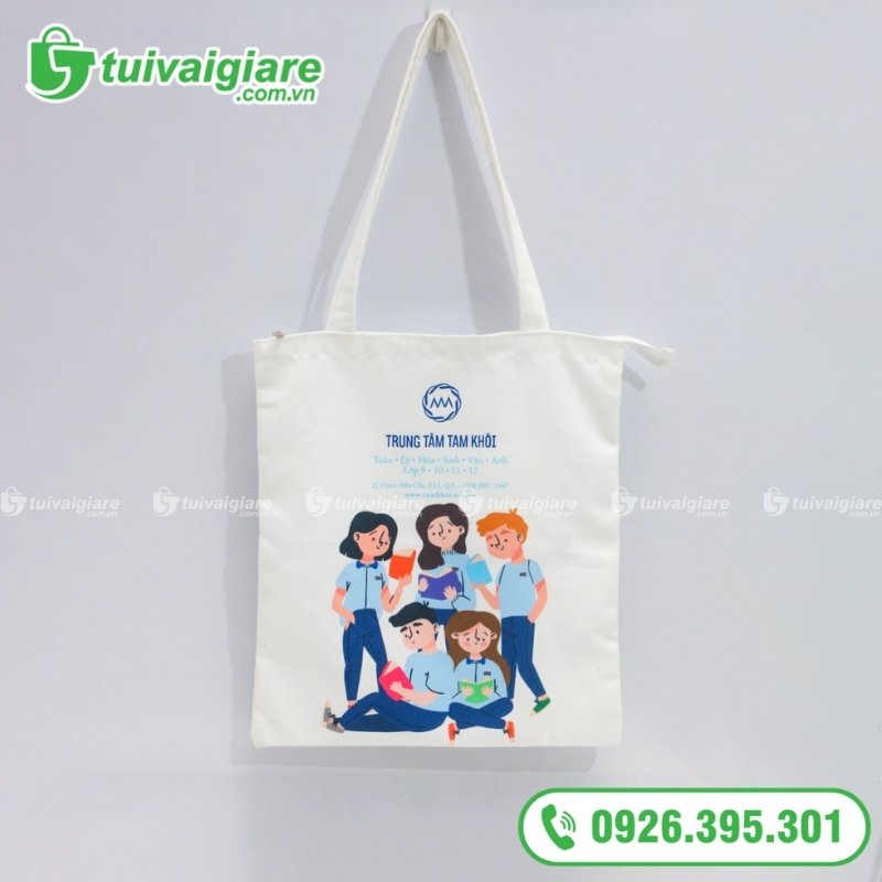 Túi vải đi học thêm trung tâm Tam Khôi