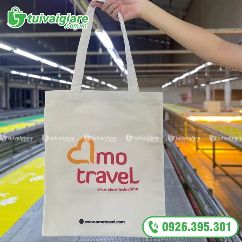 túi vải trắng in logo