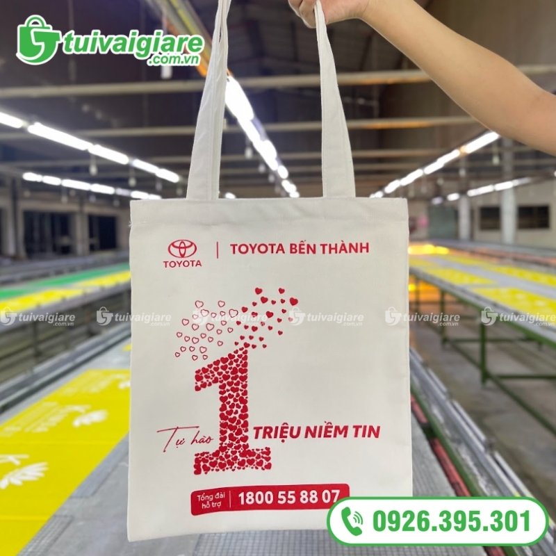túi canvas trắng in theo yêu cầu