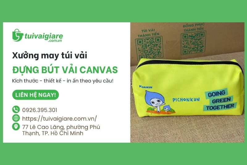 sản xuất túi vải đựng bút